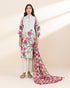 Unstitched Women's Off White Lawn 3 Piece Suit
